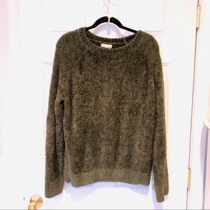 Green teddy sweater